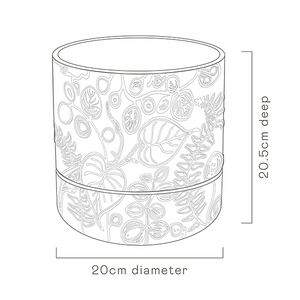 Angus & Celeste Folia Relief Pot