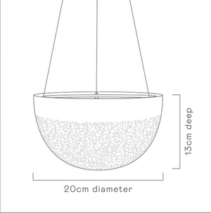 Water Bead White Hanging Planter - Angus & Celeste