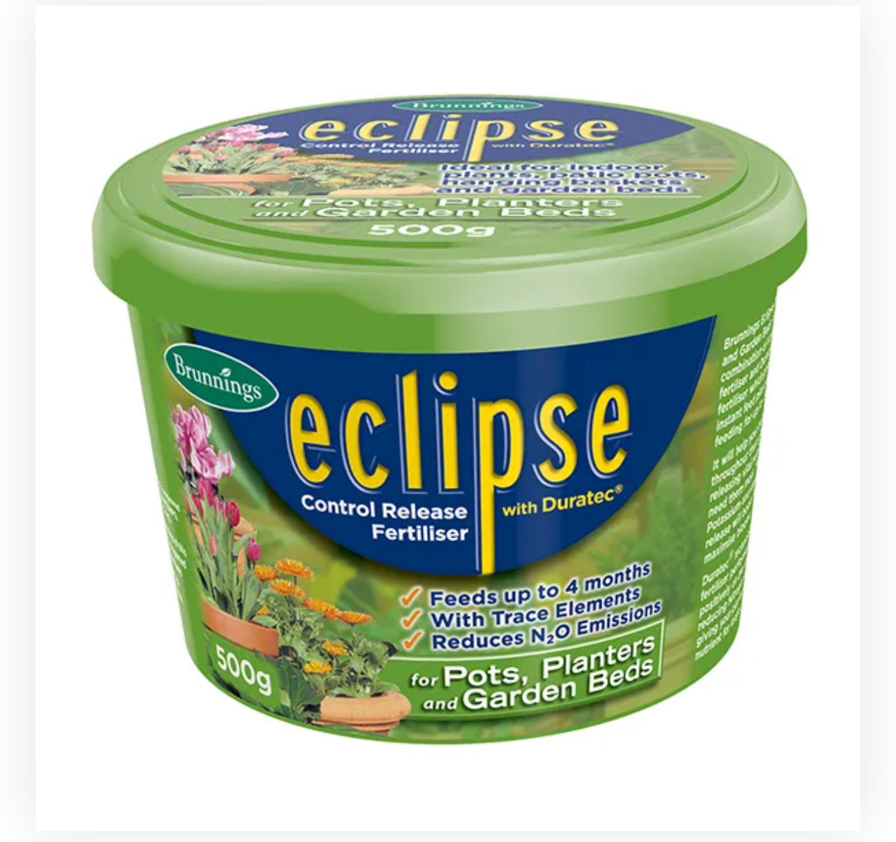 Eclipse slow release pots and garden