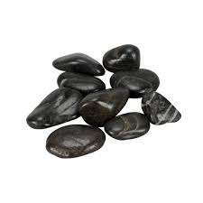 Decorative stone river stone black
