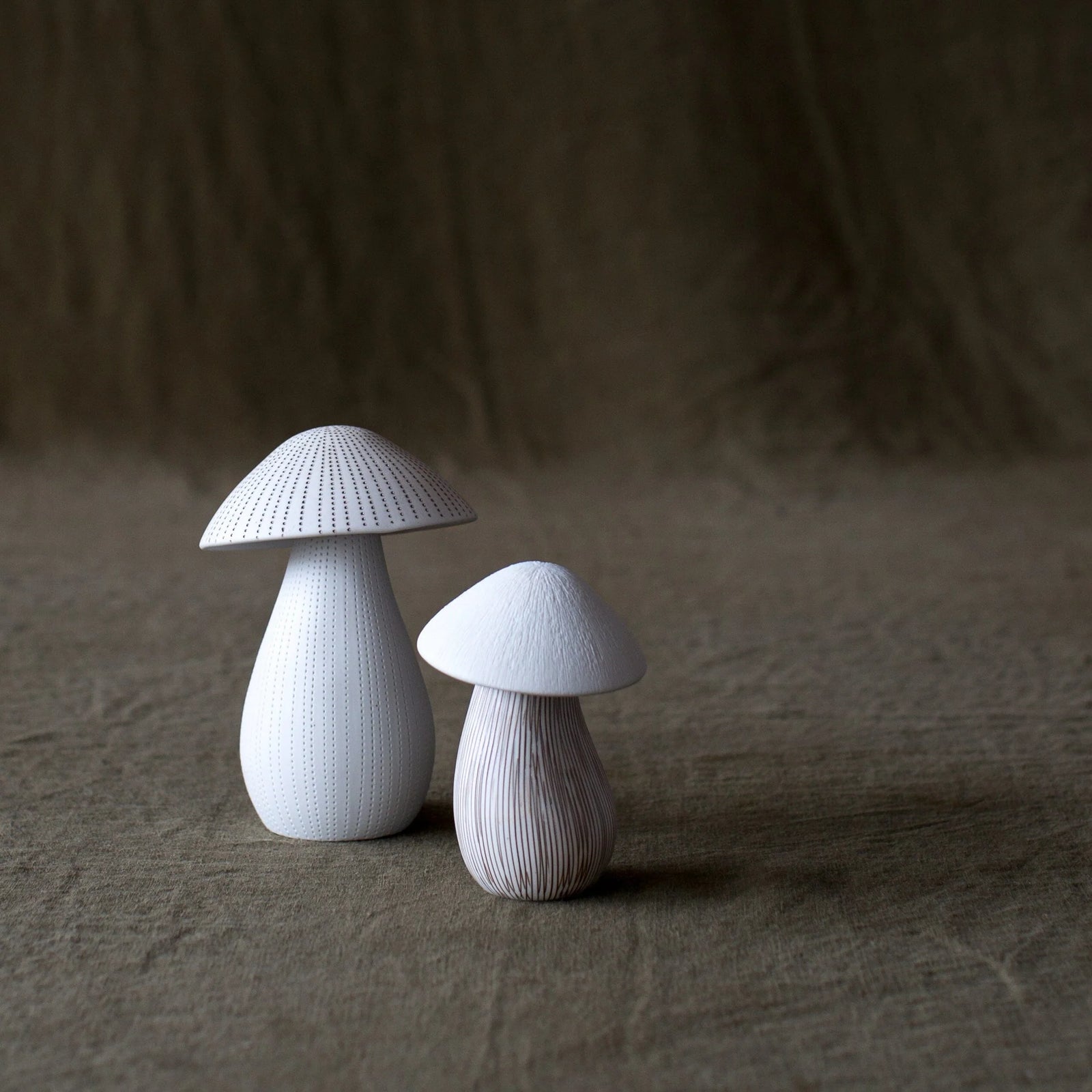 Forest Mushroom Ceramic Figurine