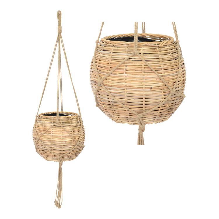 cane hanging planter Hanging Cane Organic Orb Planter basket