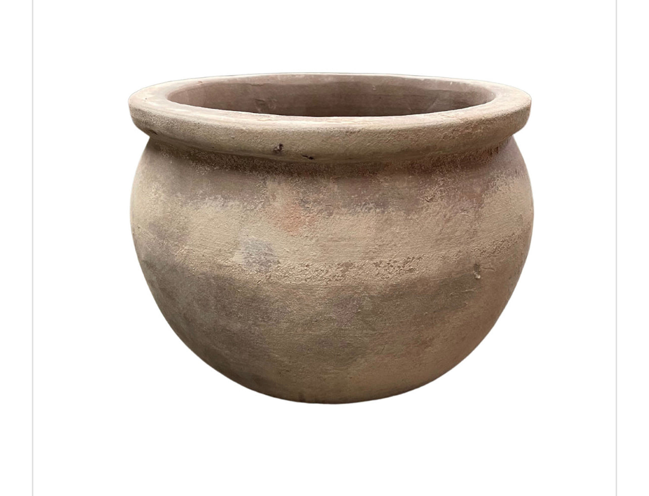 Antique terracotta flat rim bowl