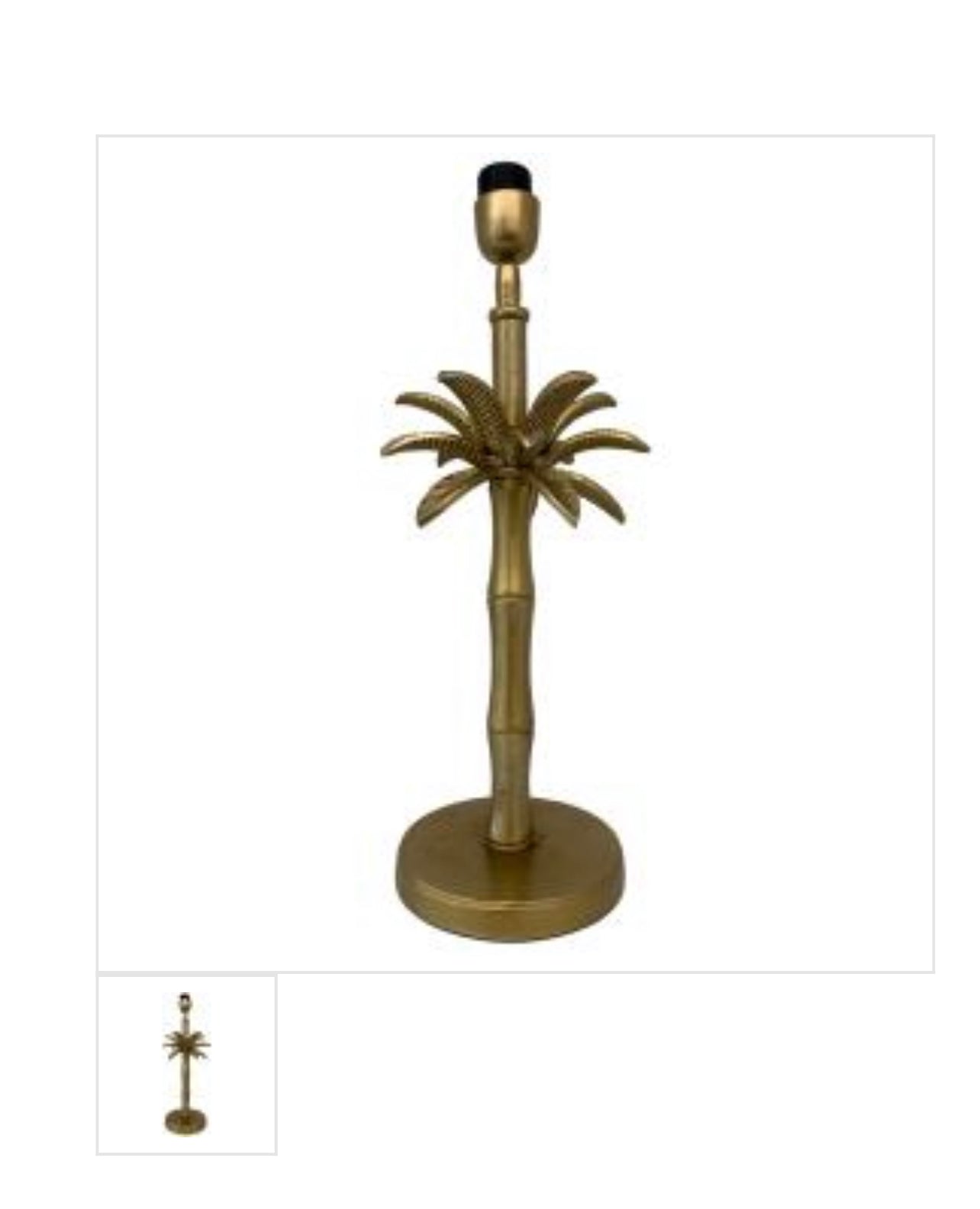 Ruby star Hampton single palm tree lamp base
